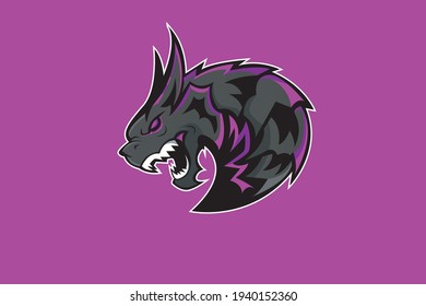 VECTOR DE ILUSTRACIÓN DE LOGOTIPO MASCOT DE DRAGON