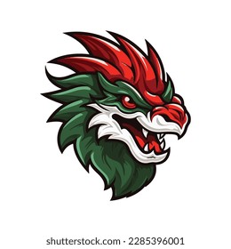 Dragon mascot logo illustration vector on white background. high quality design