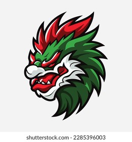 Dragon mascot logo illustration vector on white background. high quality design