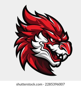 Dragon mascot logo illustration vector on white background. high quality design