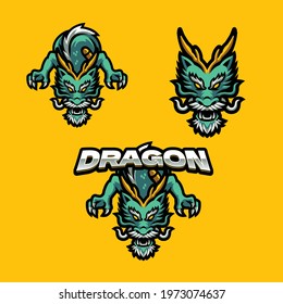 Dragon mascot logo, dragon sport logo