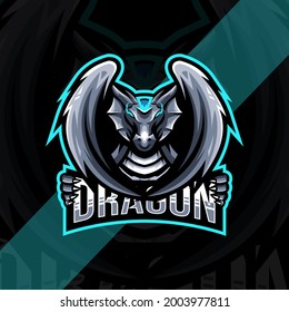 Dragon mascot logo template design
