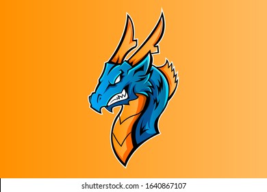 DRAGON MASCOT LOGO VECTOR EPS