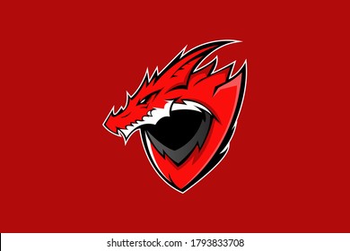 DRAGON MASCOT LOGO VECTOR EPS