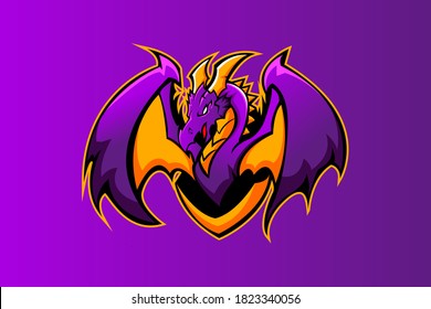 DRAGON MASCOT LOGO VECTOR EPS