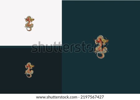 dragon mascot logo vector illutsration design