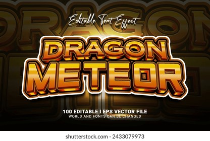 efecto de texto de dragon meteor gaming