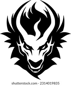 Dragon | Minimalist and Simple Silhouette - Vector illustration