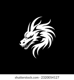 Dragon | Minimalist and Simple Silhouette - Vector illustration