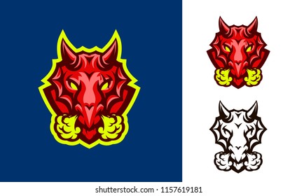 Dragon modern sports logo mascot template