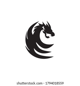 Dragon Monster Logo Design Vector Template Stock Vector (Royalty Free ...