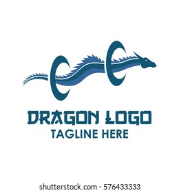 Dragon, Monster snake logo design concept