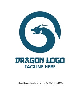 Dragon, Monster snake logo design concept