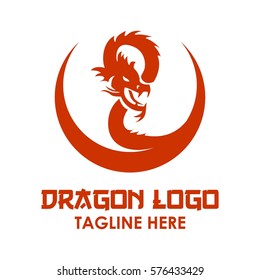Dragon, Monster snake logo design concept