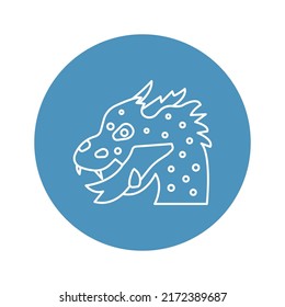 Dragon monster Vector icon which is suitable for commercial work and easily modify or edit it
