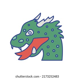 Dragon monster Vector icon which is suitable for commercial work and easily modify or edit it

