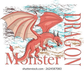 dragon the  monster vektor for t Shirt 