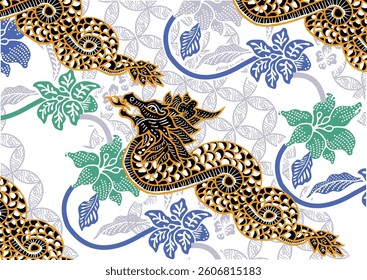 Dragon Motif in Indonesian Batik is very unique and exclusive