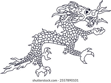 Dragon Myth Animal Shilhouette Vector