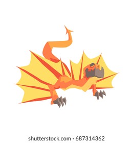 Dragon mythical and fantastic animal vector Illustration