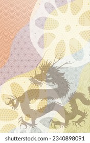 dragon New Year's card Chinese zodiac Background