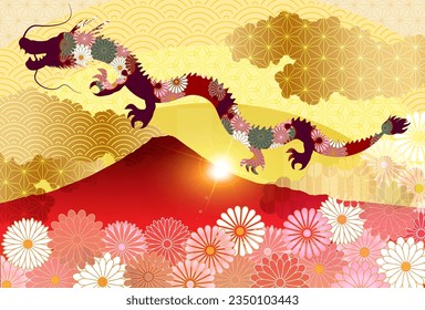 dragon New Year's card Chinese zodiac Background
