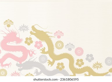 dragon New Year's card Chinese zodiac Background