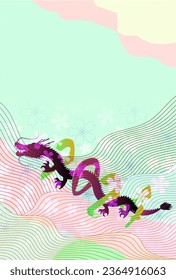 dragon New Year's card Chinese zodiac Background