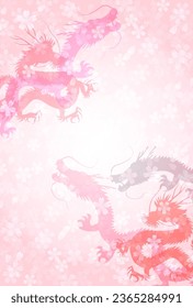 dragon New Year's card Chinese zodiac Background