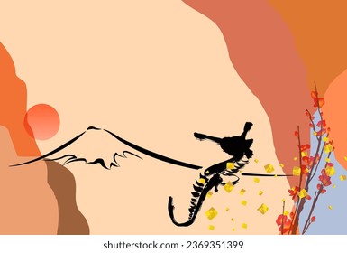 dragon New Year's card Chinese zodiac Background