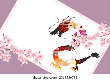 dragon New Year's card Chinese zodiac Background