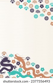 dragon New Year's card Chinese zodiac Background