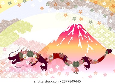 dragon New Year's card Chinese zodiac Background