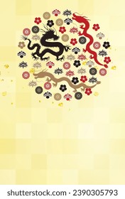 dragon New Year's card Chinese zodiac Background