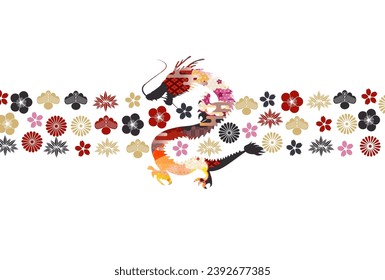 dragon New Year's card Chinese zodiac Background