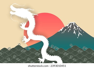 dragon New Year's card Chinese zodiac Background