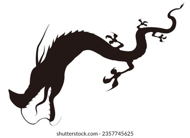 Dragon New Year's card Silhouette Icon