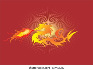 dragon on fire