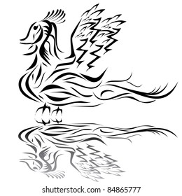Dragon on the isolated background. Illustration.