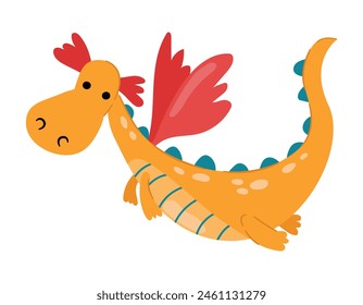 Dragon on an isolated white background