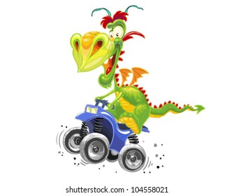 Dragon on the quadrocycle