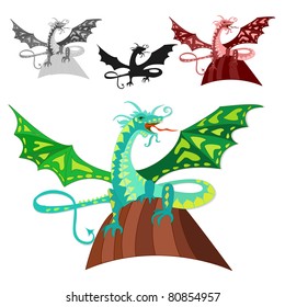 dragon on the rock