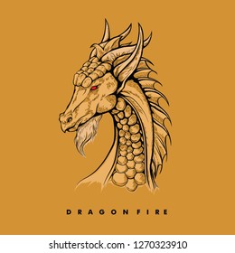 Dragon orange illustration