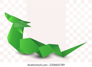 dragon origami zodiac nengajo background