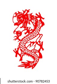 Dragon paper cut for Chinese New Year 2012