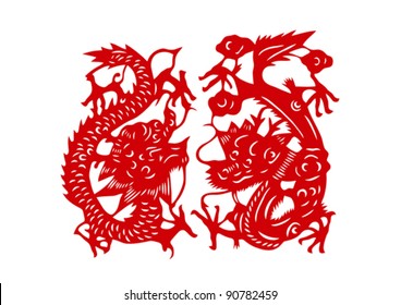 Dragon paper cut for Chinese New Year 2012