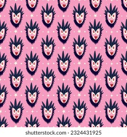 Dragon pattern. a bright pattern with a magical dragon. Halloween pattern with magical mystical animals