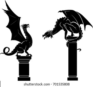 Dragon Pedestal Set