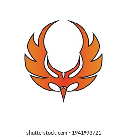 dragon phoenix logo - vector illustration