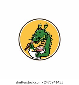 dragon ramen logo clean simple and elegance
